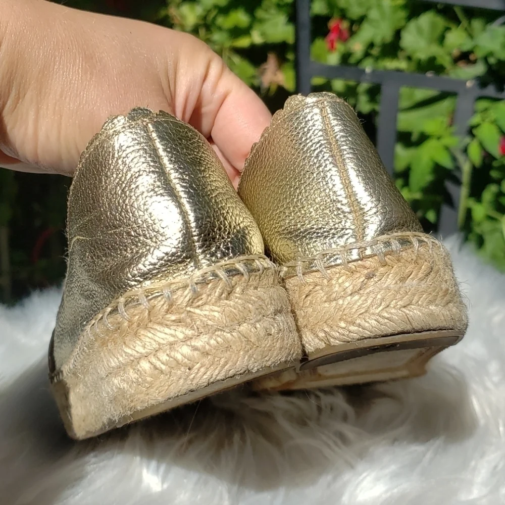 Kate Spade Gold Espadrilles 6 Loranne
